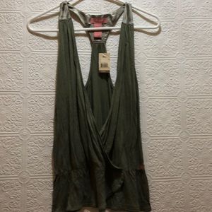 Vintage G Unit Olive Green Crossover Tank Small